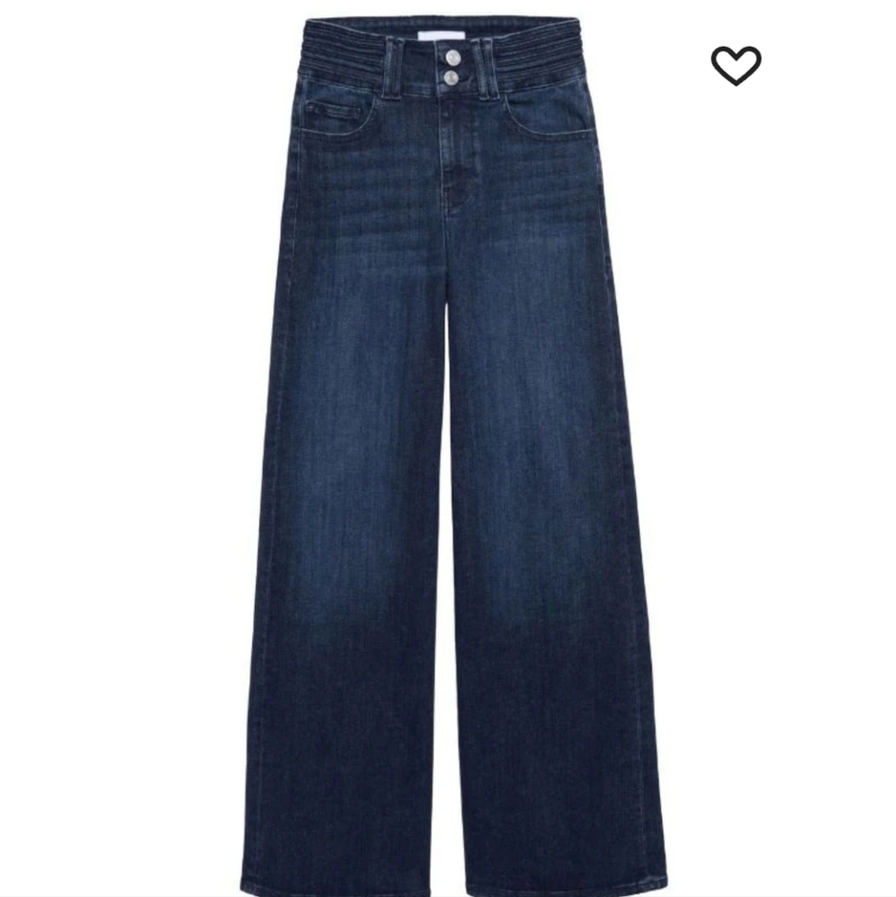 FRAME high-rise wide-leg jeans blue size 24